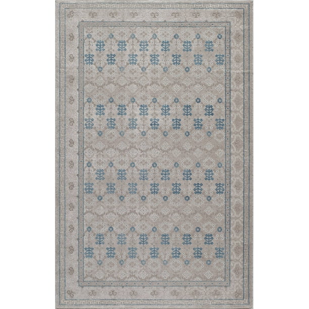 Antique Persian Inspired Traditional Area Rug 2'3 x 7'6 Runner Momeni Rugs Kerman Collection Silver 